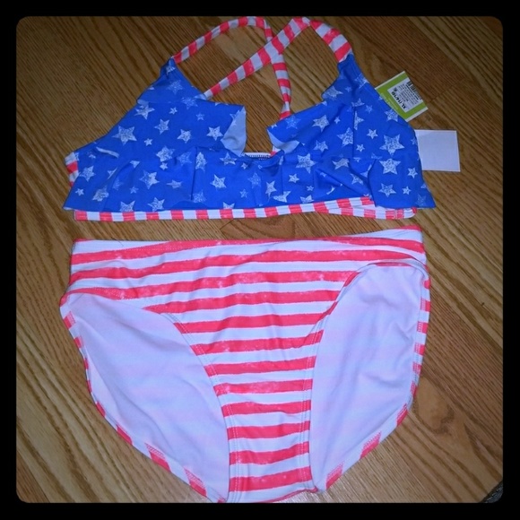 girls patriotic swimsuit